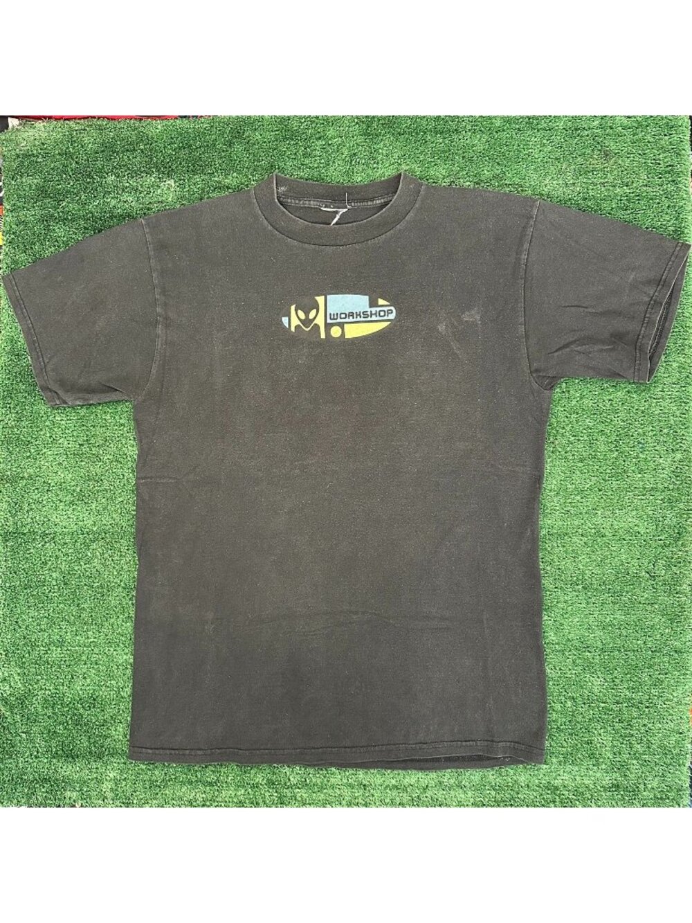 Vintage 90s Alien Workshop Skate T-Shirt Boxy Faded Black L Y2K Grunge Gorpcore